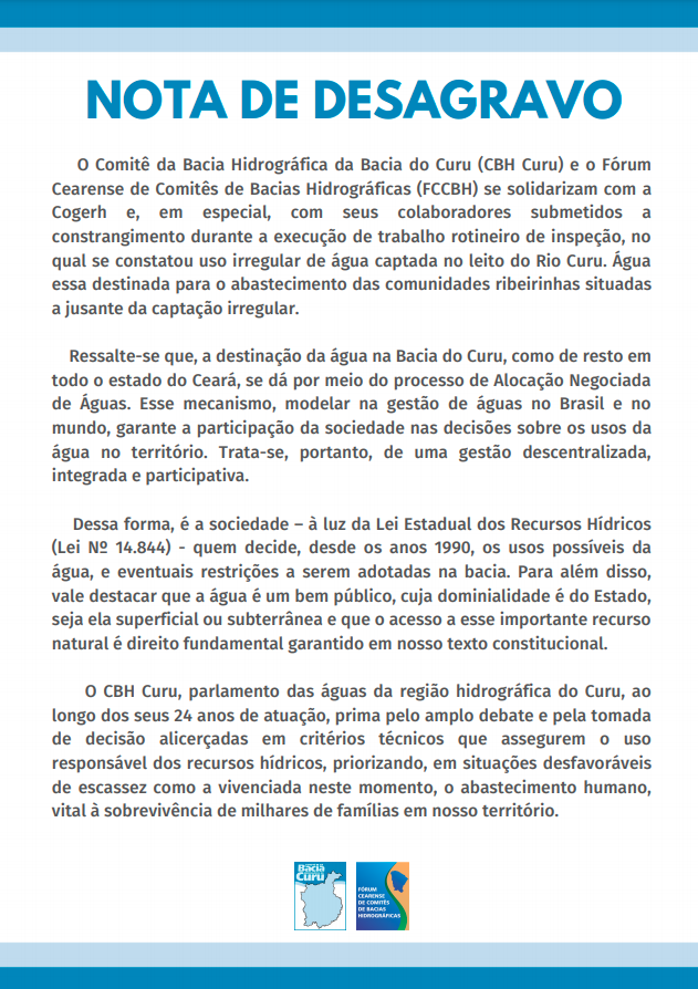 NOTA DE DESAGRAVO