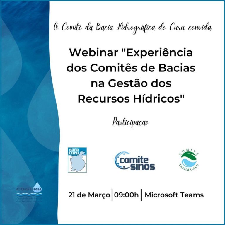 Comitê promove webinar em comemoração ao Dia Mundial da Água; veja como participar